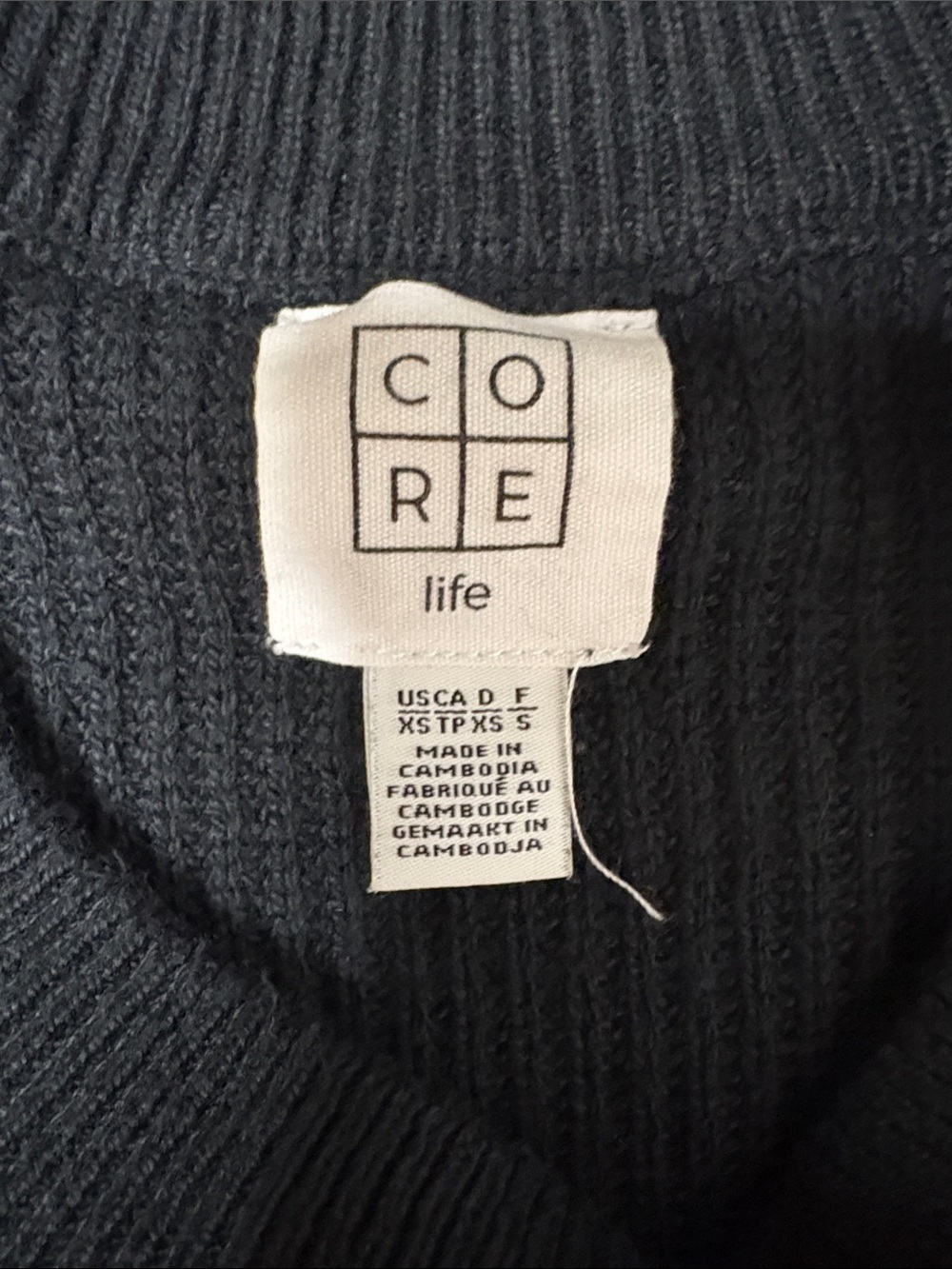 ⭐️ NWOT- Core Life Long Sleeve Black Knit Sweater Dress - size XS - Picture 2 of 6